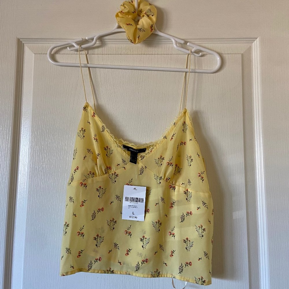 Floral Woven Crop Top